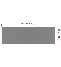 Tapis d'extérieur 80x250 cm design réversible