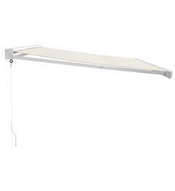 Auvent rétractable crème 4x3 m tissu et aluminium