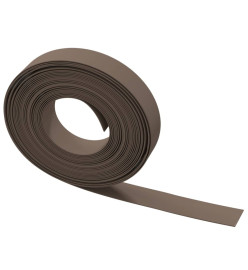 Bordures de jardin 2 pcs marron 10 m 10 cm polyéthylène