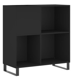 Armoire à disques noir 84,5x38x89 cm bois d'ingénierie