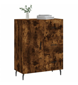 Buffet chêne fumé 69,5x34x90 cm bois d'ingénierie