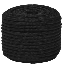 Corde de travail Noir 12 mm 50 m Polyester