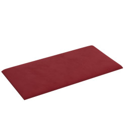 Panneaux muraux 12 pcs Rouge bordeaux 30x15 cm Velours 0,54 m²