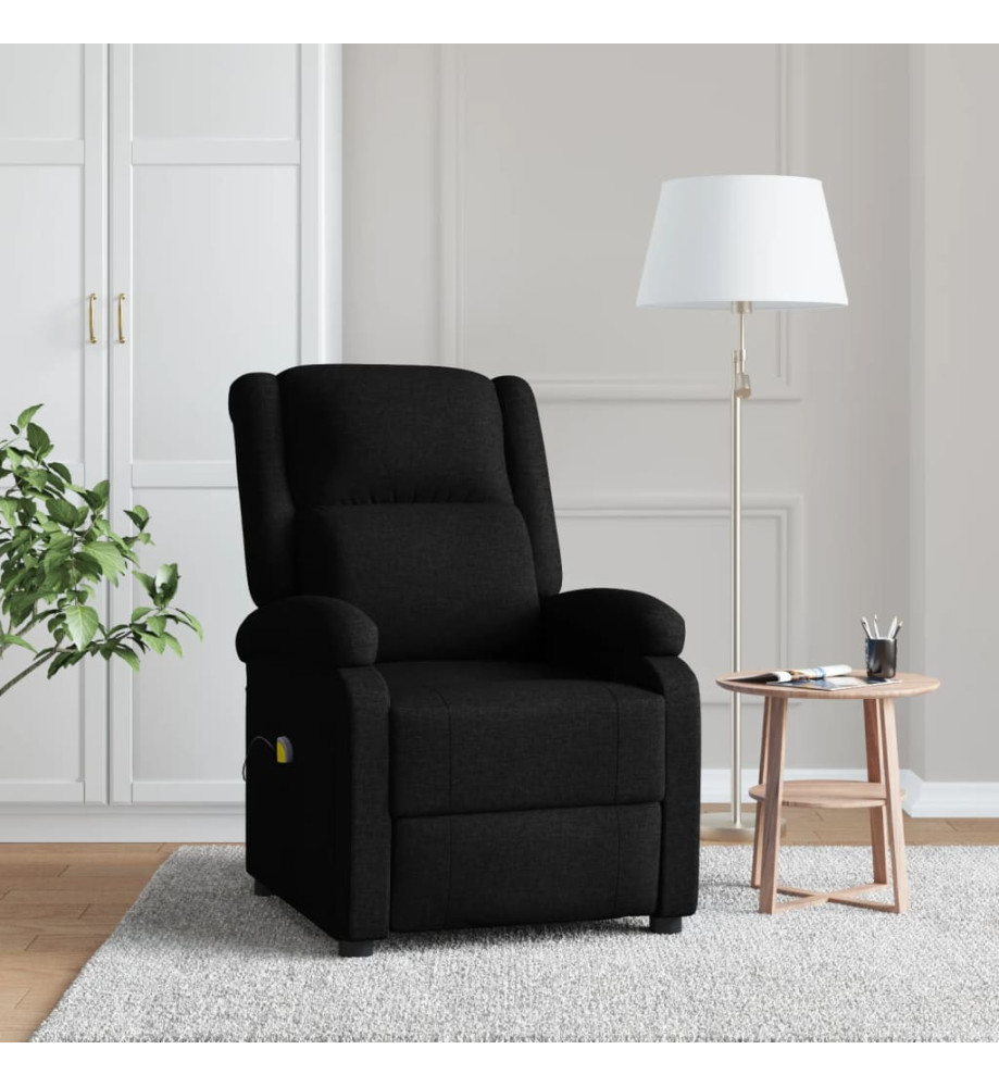 Fauteuil de massage Noir Tissu