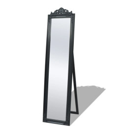 Miroir sur pied Style baroque 160x40 cm Noir