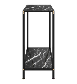 Table console Noir 80x35x75 cm Verre trempé