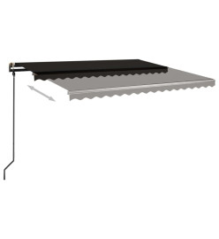 Auvent automatique rétractable avec poteaux 4,5x3 m Anthracite