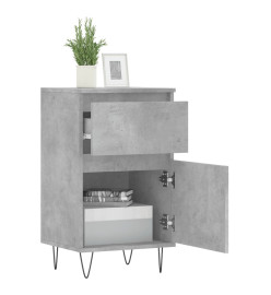 Buffet gris béton 40x35x70 cm bois d'ingénierie