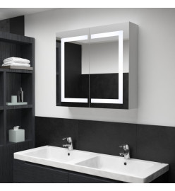 Armoire de salle de bain à miroir LED 80x12,2x68 cm