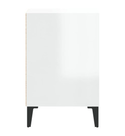 Meuble TV Blanc brillant 100x35x55 cm Bois d'ingénierie