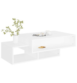 Table basse Blanc 105x55x32 cm Aggloméré