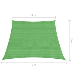 Voile d'ombrage 160 g/m² Vert clair 4/5x3 m PEHD