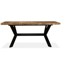 Table de salle à manger Bois de manguier solide et Acier 180 cm