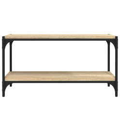 Meuble TV Chêne sonoma 80x33x41 cm Bois d'ingénierie et acier