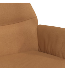 Chaise de relaxation avec tabouret Taupe Tissu microfibre