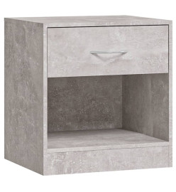 Tables de chevet 2 pcs avec tiroir Gris béton