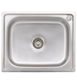 Évier de camping Seul lavabo Acier inoxydable