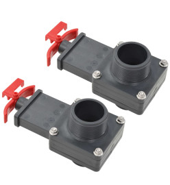 Vanne de portail de piscine 2 pcs 1,5"