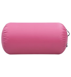 Rouleau gonflable de gymnastique avec pompe 120x90 cm PVC Rose