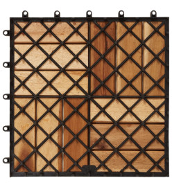 Carreaux de terrasse 30x30 cm 10 pcs Acacia