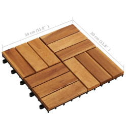 Carreaux de terrasse 30x30 cm 10 pcs Acacia