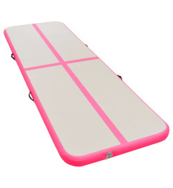 Tapis gonflable de gymnastique avec pompe 700x100x10cm PVC Rose