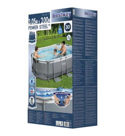 Bestway Piscine hors sol Power Steel Ovale 305x200x84 cm