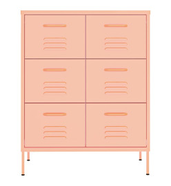 Armoire à tiroirs Rose 80x35x101,5 cm Acier