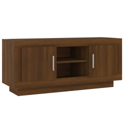 Meuble TV chêne marron 102x35x45 cm bois d'ingénierie