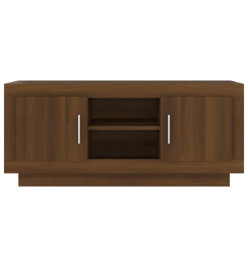 Meuble TV chêne marron 102x35x45 cm bois d'ingénierie