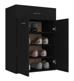 Armoire à chaussures Noir 60x35x84 cm Aggloméré