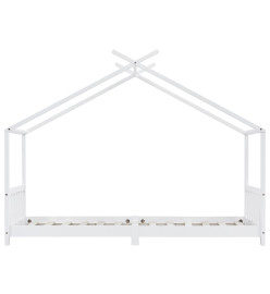 Cadre de lit d'enfant Blanc Bois de pin massif 90 x 200 cm