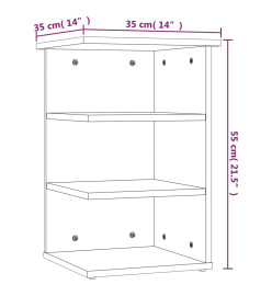 Armoire latérale Blanc brillant 35x35x55 cm Aggloméré