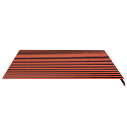 Tissu de remplacement pour auvent Orange et marron 4x3,5 m