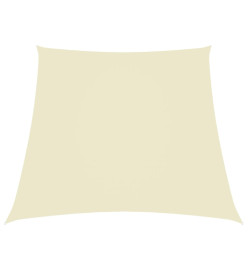 Voile de parasol Tissu Oxford trapèze 2/4x3 m Crème