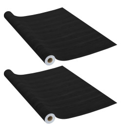 Films autoadhésifs pour portes 2 pcs bois foncé 210x90 cm PVC