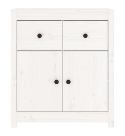 Buffet Blanc 70x35x80 cm Bois massif de pin