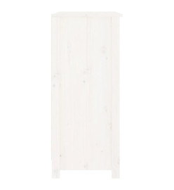 Buffet Blanc 70x35x80 cm Bois massif de pin