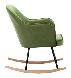 Chaise à bascule Vert clair Velours