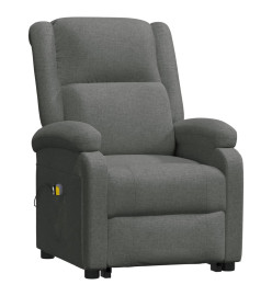 Fauteuil de massage inclinable Gris foncé Tissu