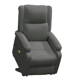 Fauteuil de massage inclinable Gris foncé Tissu