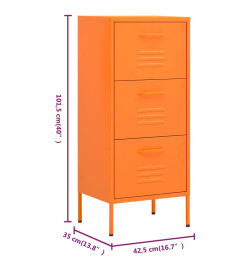 Armoire de rangement Orange 42,5x35x101,5 cm Acier