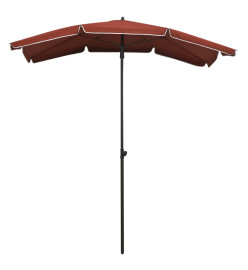 Parasol de jardin avec mât 200x130 cm Terre cuite