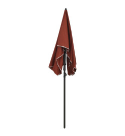 Parasol de jardin avec mât 200x130 cm Terre cuite