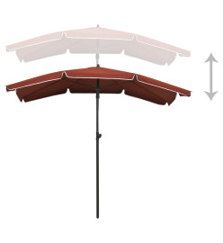 Parasol de jardin avec mât 200x130 cm Terre cuite