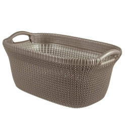 Curver Panier à linge Knit 40 L Marron métallique