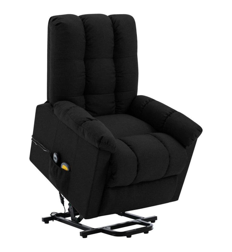 Fauteuil de massage Noir Tissu