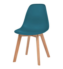 Chaises à manger lot de 4 turquoise plastique