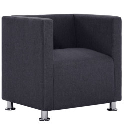 Fauteuil cube Gris foncé Tissu