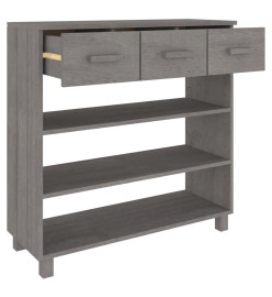 Table console HAMAR Gris clair 90x35x90 cm Bois massif de pin